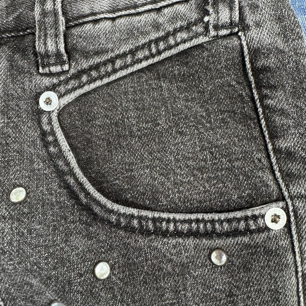 Anthropologie Pilcro High Rise Slim Jeans Womens 25 Black Studded Denim - Picture 10 of 12